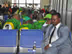Vice Chancellor of Akwa Ibom State University of Technology, AKUTECH, Prof. S. W. Petters in the passenger terminal building of Akwa Ibom International Airport while waiting to receive the state governor, His Excellency Chief Godswill Akpabio, on 28th April