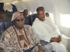 The Akwa Ibom State governor, Chief (Dr.) Godswill Akpabio in company of Osun State governor Olagunsoye Oyinlola, who became the second elected governor to fly from the airport, took an Arik Air&nb...