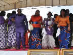 Inaugural thanksgiving service in progress with praise and worship songs rendition after the Akwa Ibom State governorship inauguration ceremony is concluded with His Excellency Chief Godswill Akpabio being sworn in as governor on 29th May 2011