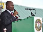 Newly inaugurated Governor of Akwa Ibom State, His Excellency Chief Godswill Akpabio, delightfully delivers a short inaugural address at Uyo Stadium where he thanked the people of Akwa Ibom State for reposing confidence in him again and spoke eloquently of unity, freedom, development, and progress of Akwa Ibom State and that he will do all to justify the confidence reposed in him.