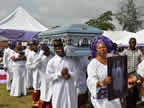 Remains of the loved, cherished, and respected Late Dr. Edward Udo Akpabio being being escorted in a procession to the graveyard after the funeral service of late Dr. Edward Udo Akpabio at Independence High School, Ukana on Saturday 7th November, 2009